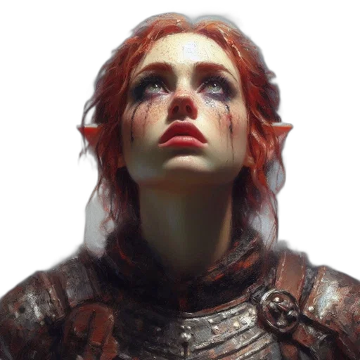 face, sword, crown, concept art, fantasy art, photorealistic, comic book art, red transparent PNG cut-out