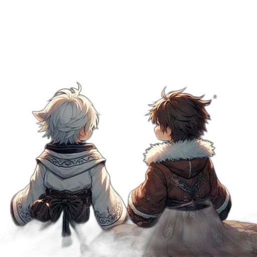 jacket, watercolor, concept art, anime, fantasy art, snow, fire, outer space transparent PNG cut-out