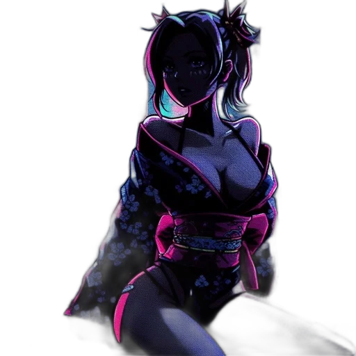 dress, mask, robot, dragon, cyberpunk, concept art, fantasy art, anime transparent PNG cut-out
