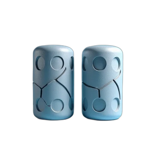 jewelry, furniture, 3d render, blue, rendering, two, identical, cylindrical transparent PNG cut-out