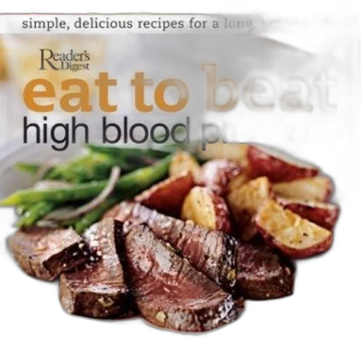 food, book, cover, titled, eat, beat, high, blood transparent PNG cut-out