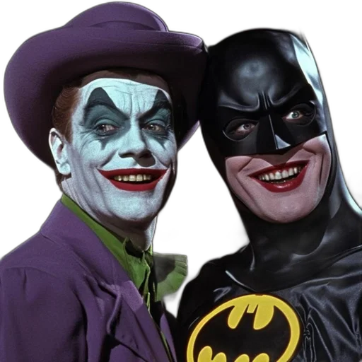 comic book art, concept art, two, popular, culture, characters, joker, batman transparent PNG cut-out