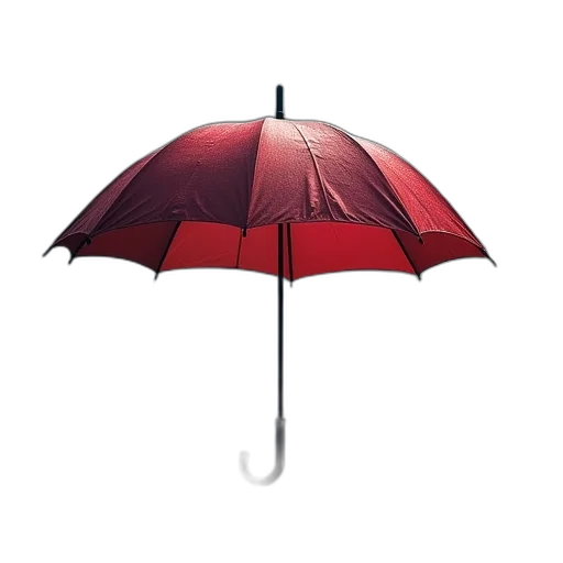 umbrella, staff, hat, 3d render transparent PNG cut-out