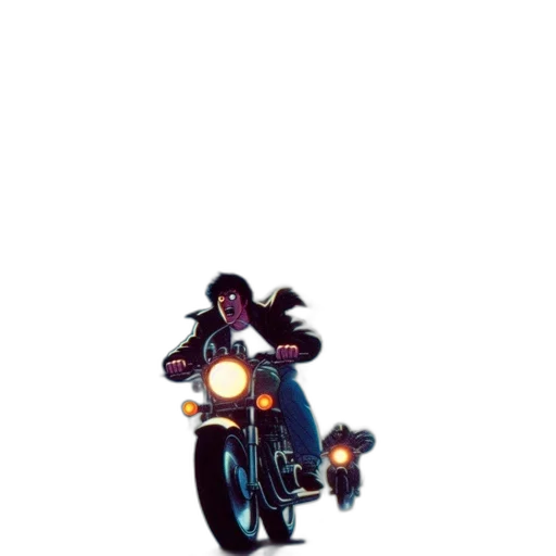 jacket, car, weapon, hair, concept art, pixel art, comic book art, 3d render transparent PNG cut-out