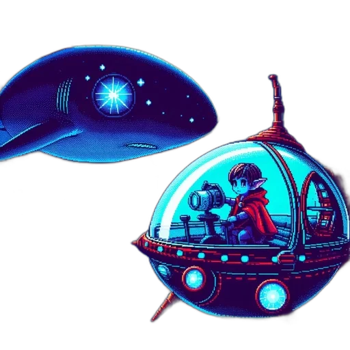 car, concept art, fantasy art, comic book art, 3d render, outer space, underwater, night transparent PNG cut-out