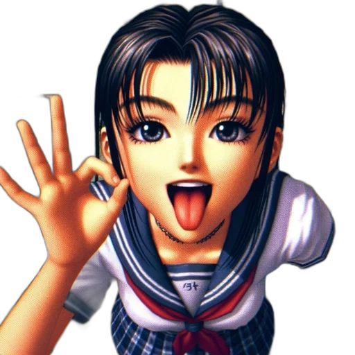 face, 3d render, photorealistic, anime, pixel art, animated, character, blue transparent PNG cut-out