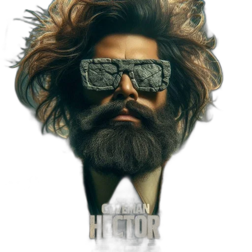 hair, face, mask, staff, 3d render, concept art, photorealistic, comic book art transparent PNG cut-out