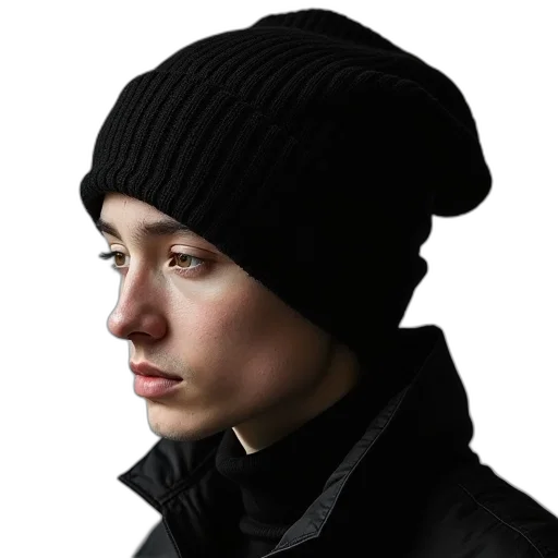 hat, jacket, face, staff, photorealistic, 3d render, concept art, cyberpunk transparent PNG cut-out