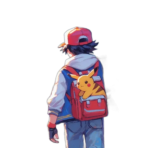 jacket, hat, weapon, creature, watercolor, concept art, pixel art, comic book art transparent PNG cut-out