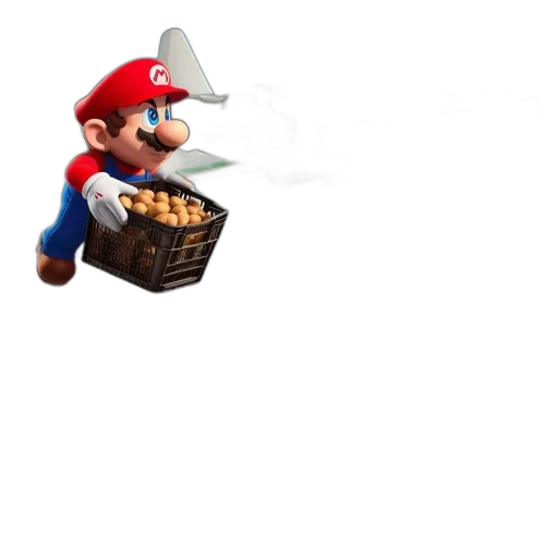 food, hat, weapon, robot, 3d render, pixel art, concept art, fire transparent PNG cut-out