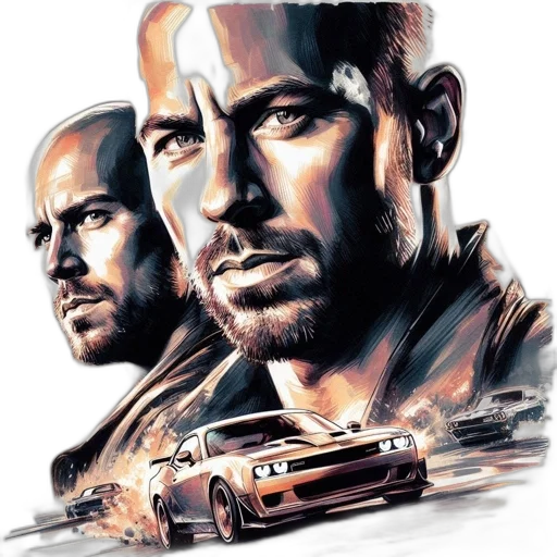 car, photorealistic, concept art, comic book art, cartoon, fire, city street, two transparent PNG cut-out