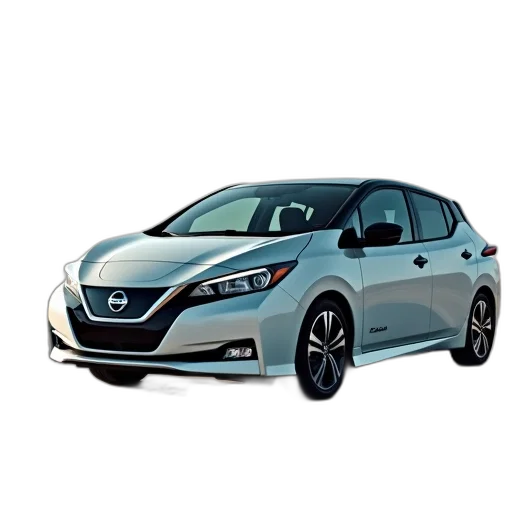 car, nissan, leaf, hatchback transparent PNG cut-out