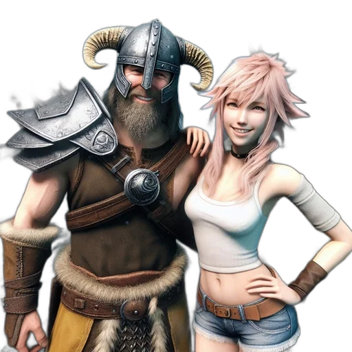 mask, fantasy art, concept art, 3d render, photorealistic, two, animated, characters transparent PNG cut-out