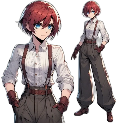 staff, jacket, weapon, dress, concept art, anime, pixel art, cartoon transparent PNG cut-out