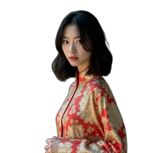 dress, staff, jacket, jewelry, photorealistic, oil painting, concept art, pixel art transparent PNG cut-out