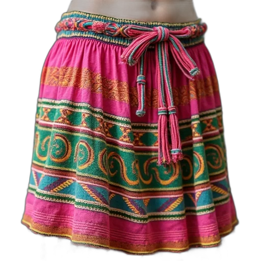 dress, jewelry, colorful, close-up, view, skirt, detailed, pattern transparent PNG cut-out