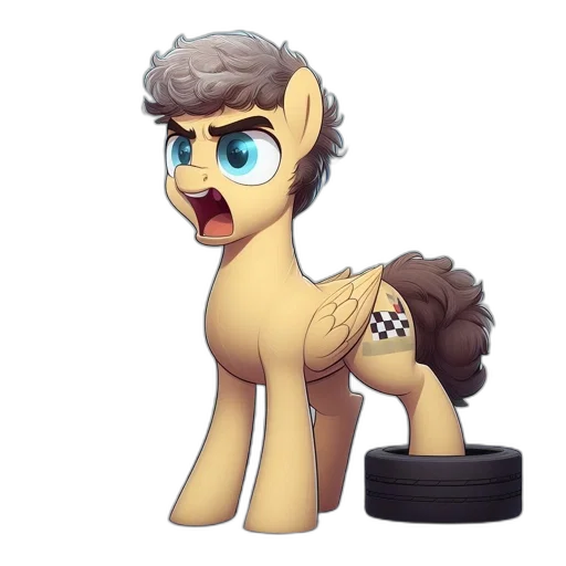 staff, animal, cartoon, 3d render, concept art, fantasy art, anthropomorphic, pony transparent PNG cut-out