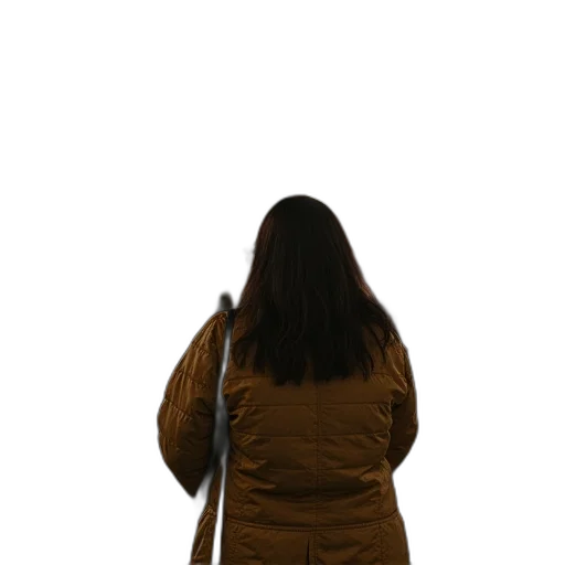 jacket, staff, dress, weapon, 3d render, photorealistic, concept art, fog transparent PNG cut-out