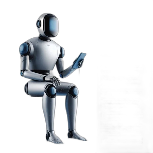 robot, 3d render, concept art, silver, blue, named, optimus, shown transparent PNG cut-out