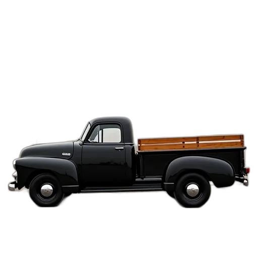 car, furniture, 3d render, photorealistic, concept art, black, pickup, truck transparent PNG cut-out