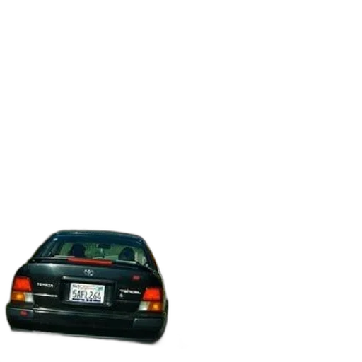 car, photorealistic, 3d render, concept art, black, toyota, stopped, red transparent PNG cut-out