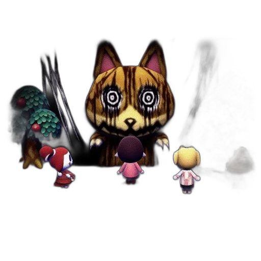 staff, mask, animal, creature, pixel art, concept art, fantasy art, anime transparent PNG cut-out