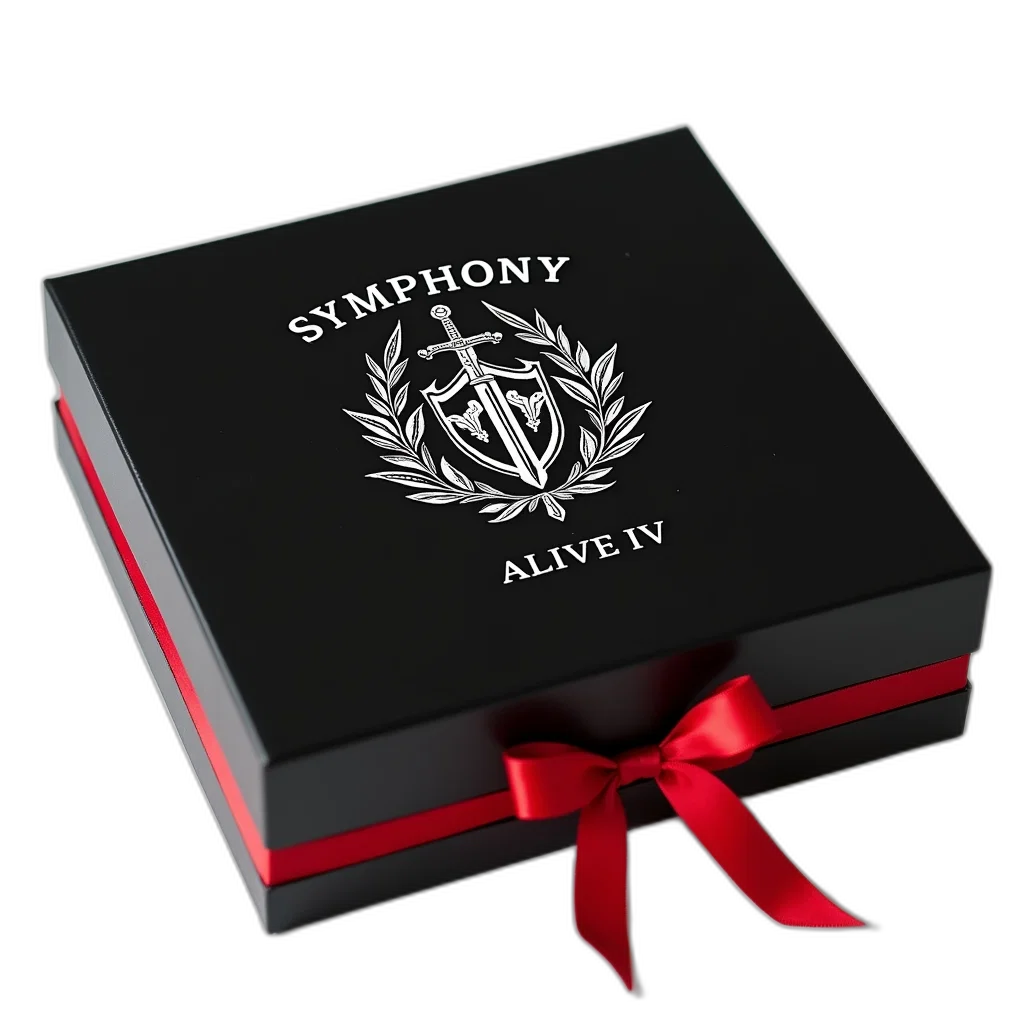 jewelry, black, box, glossy, finish, featuring, red, ribbon transparent PNG cut-out