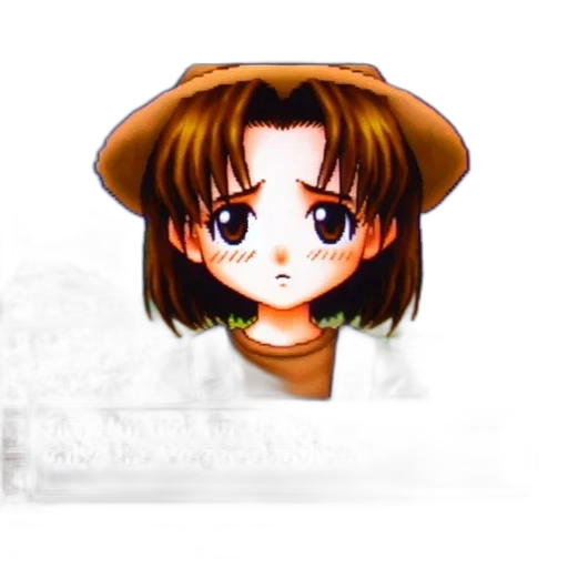 hat, face, staff, hair, pixel art, anime, photorealistic, cartoon transparent PNG cut-out