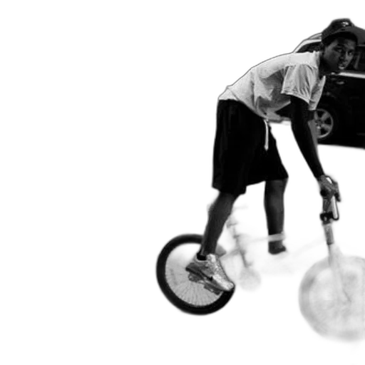 photorealistic, concept art, black, white, photo, two, people, riding transparent PNG cut-out