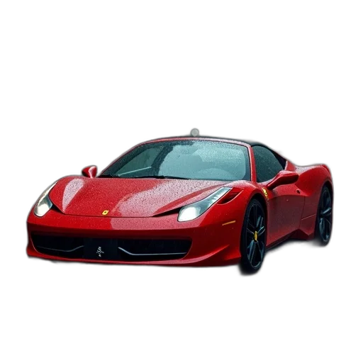 car, weapon, animal, 3d render, photorealistic, concept art, red, ferrari transparent PNG cut-out