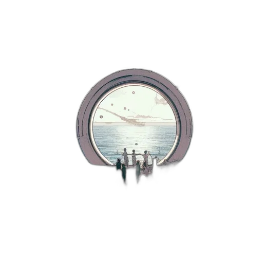 jewelry, staff, inside, futuristic, circular, room, panoramic, ocean transparent PNG cut-out