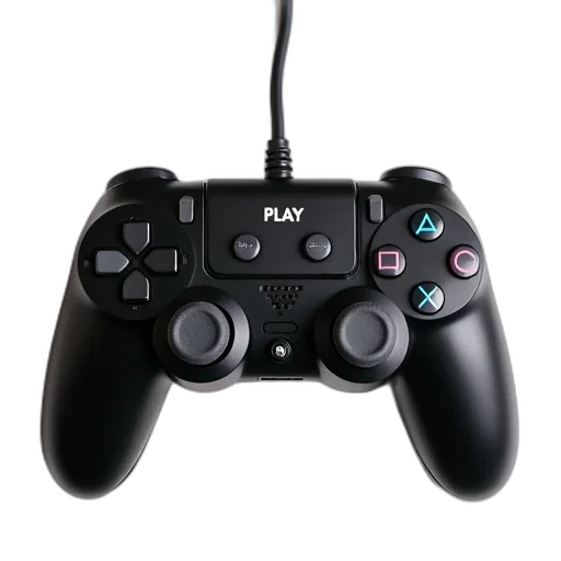 weapon, 3d render, black, video, game, controller, play, logo transparent PNG cut-out