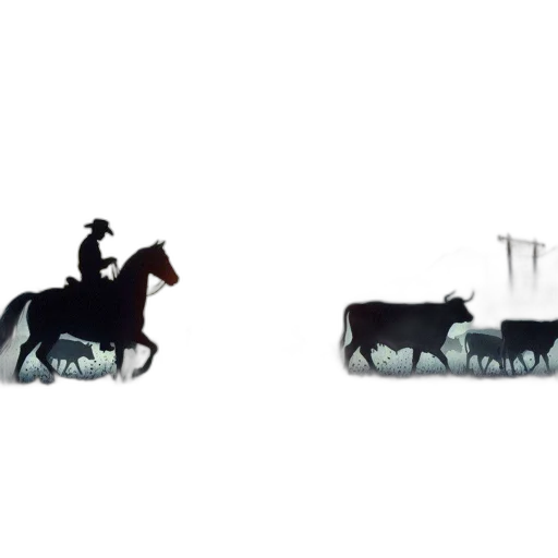 furniture, concept art, 3d render, pixel art, fantasy art, cowboy, rides, horse transparent PNG cut-out