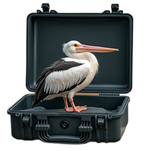 animal, staff, jacket, robot, pelican, peli, air, case transparent PNG cut-out