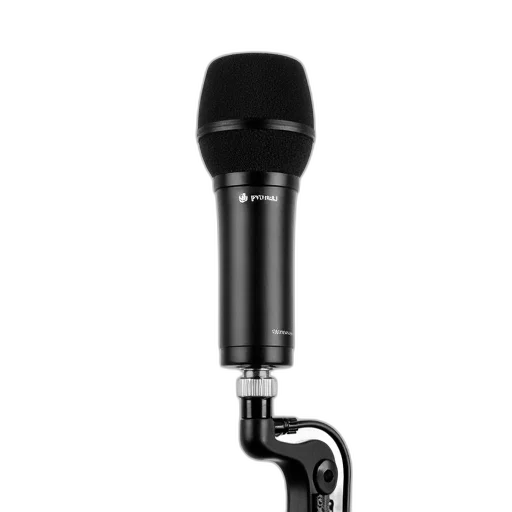 staff, weapon, umbrella, black, microphone, windscreen, attached, stand transparent PNG cut-out