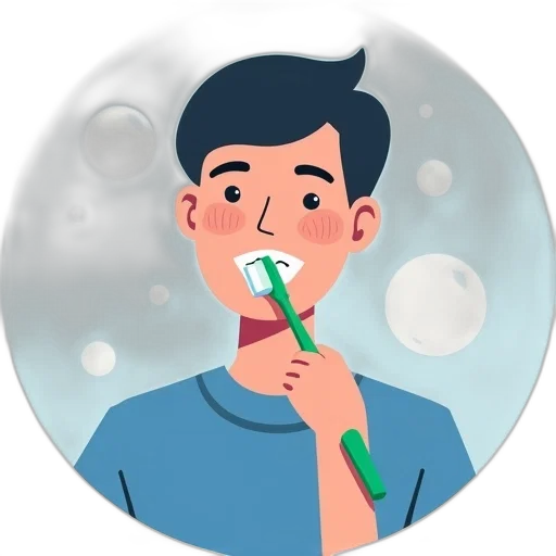 staff, cartoon, pixel art, stylized, illustration, person, brushing, their transparent PNG cut-out