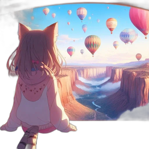 mask, dress, creature, umbrella, concept art, anime, watercolor, fantasy art transparent PNG cut-out