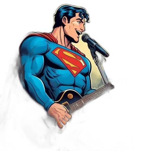 comic book art, cartoon, concept art, photorealistic, superman, supergirl, another, version transparent PNG cut-out