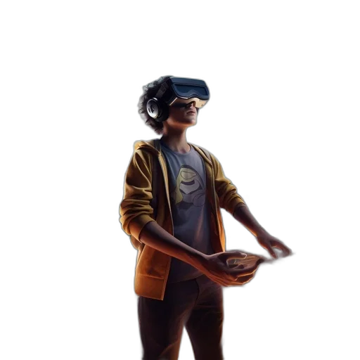 staff, robot, jacket, hat, concept art, 3d render, pixel art, comic book art transparent PNG cut-out