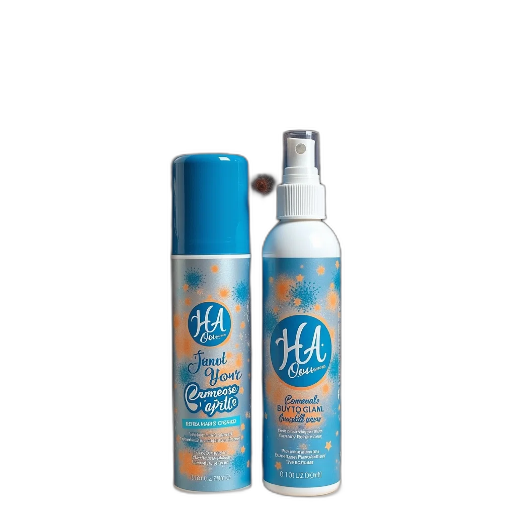 3d render, product, display, featuring, hair, dye, blue, orange transparent PNG cut-out