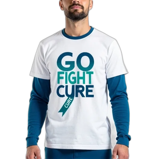 man, wearing, white, t-shirt, blue, long-sleeve, shirt, underneath transparent PNG cut-out