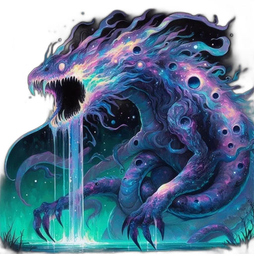 dragon, creature, animal, concept art, fantasy art, comic book art, pixel art, underwater transparent PNG cut-out