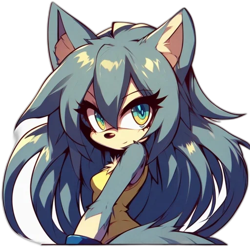 staff, creature, anime, pixel art, cartoon, concept art, blue, monochrome transparent PNG cut-out