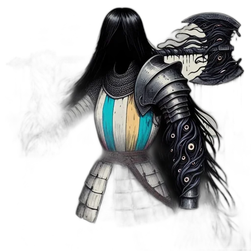 mask, robot, dragon, dress, fantasy art, concept art, 3d render, cyberpunk transparent PNG cut-out