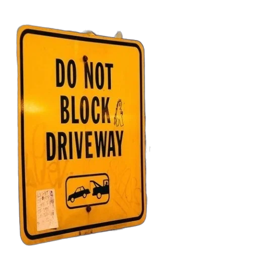 car, yellow, sign, says transparent PNG cut-out