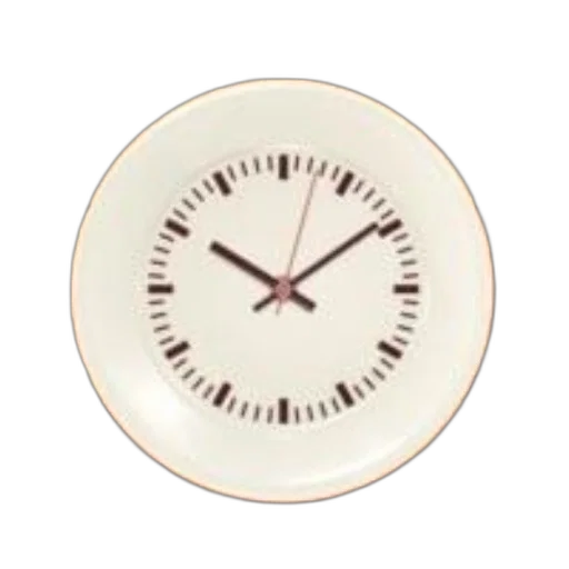 plate, clock, face, accompanied, fork, knife, wooden, table transparent PNG cut-out
