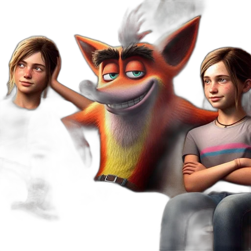 concept art, 3d render, photorealistic, fantasy art, fire, two, young, females transparent PNG cut-out
