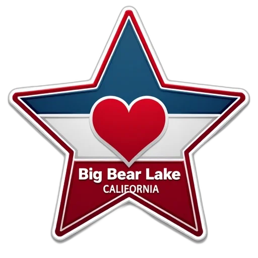 star-shaped, sticker, heart, center, featuring, california, state, flag transparent PNG cut-out