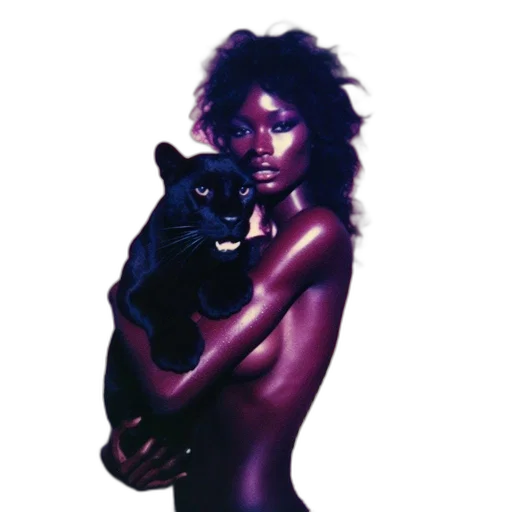 animal, concept art, photorealistic, fantasy art, pixel art, dark, woman, curly transparent PNG cut-out