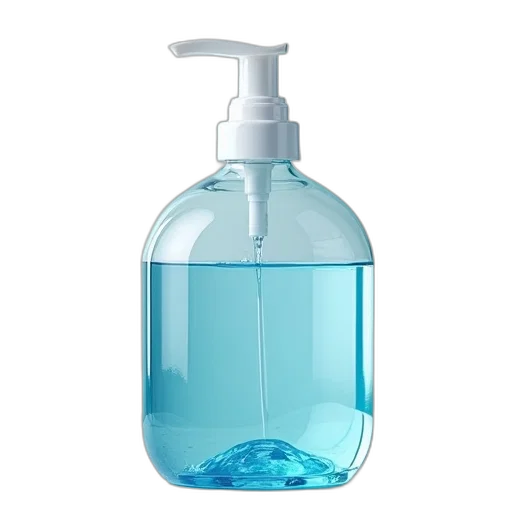 bottle, underwater, blue, litres, fluid, disinfective transparent PNG cut-out
